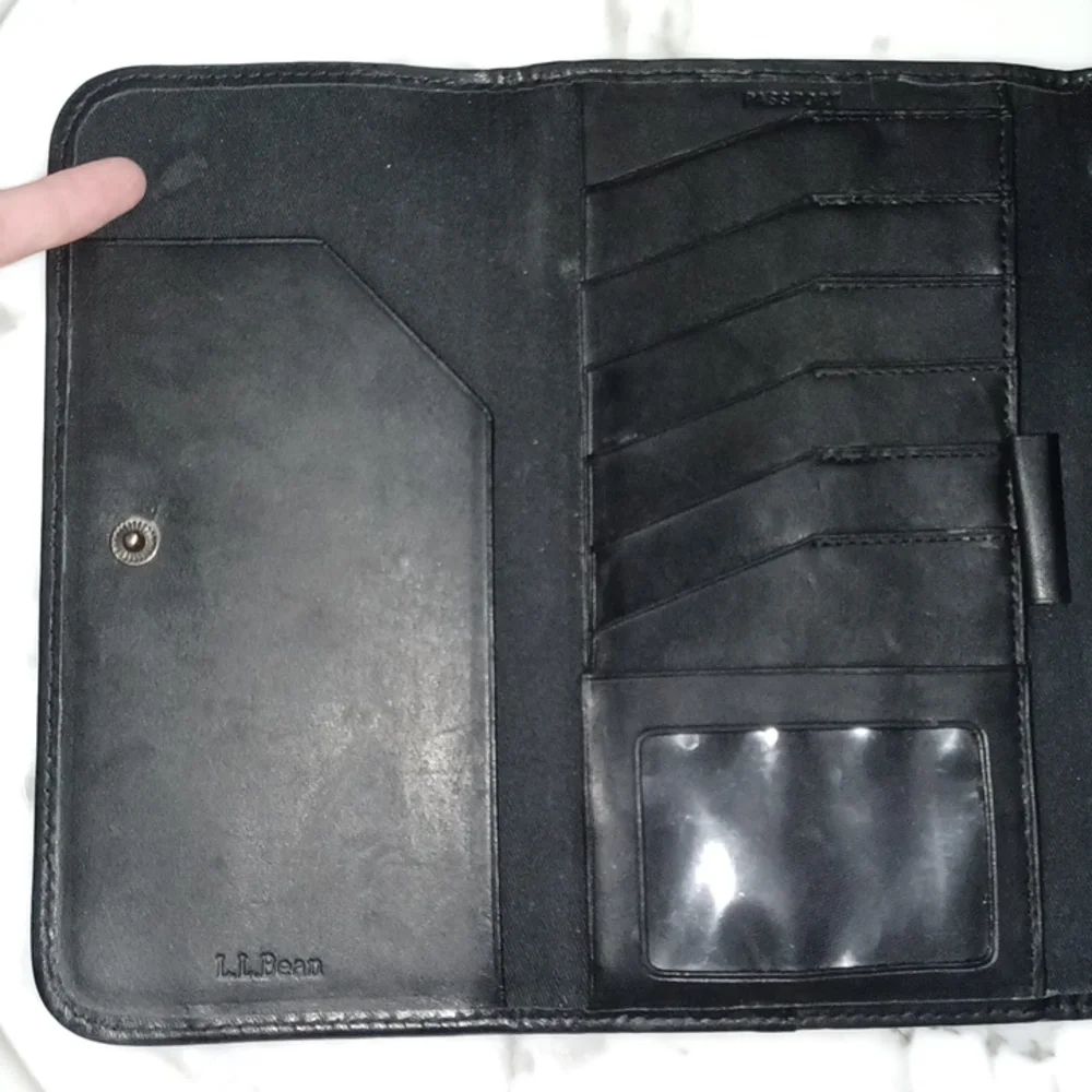 L.L. Bean Leather Wallet Trifold Wallet travel wallet Ticket Wallet Copy-2